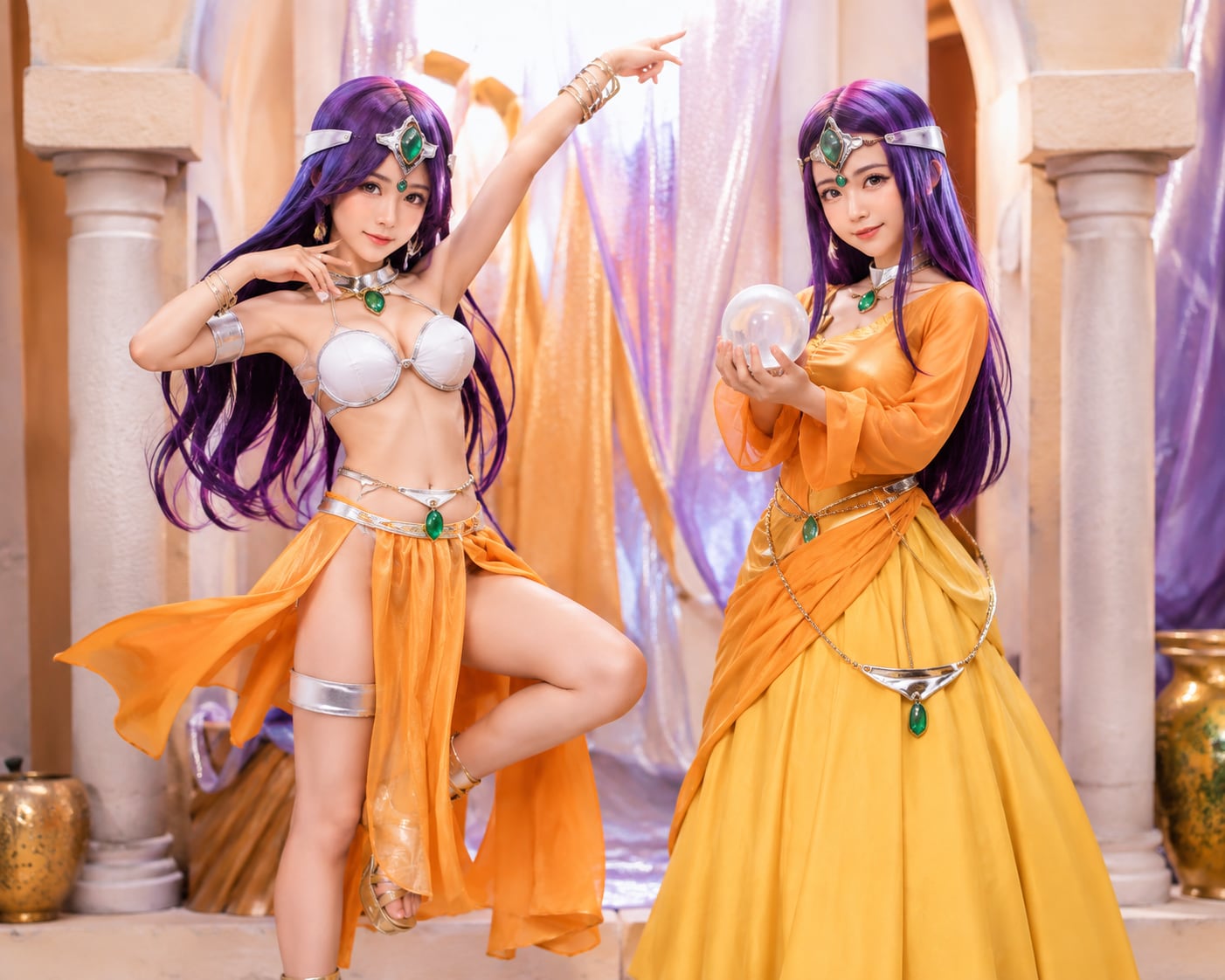 ドラゴンクエストIV 導かれし者たち マーニャとミネアのコスプレ