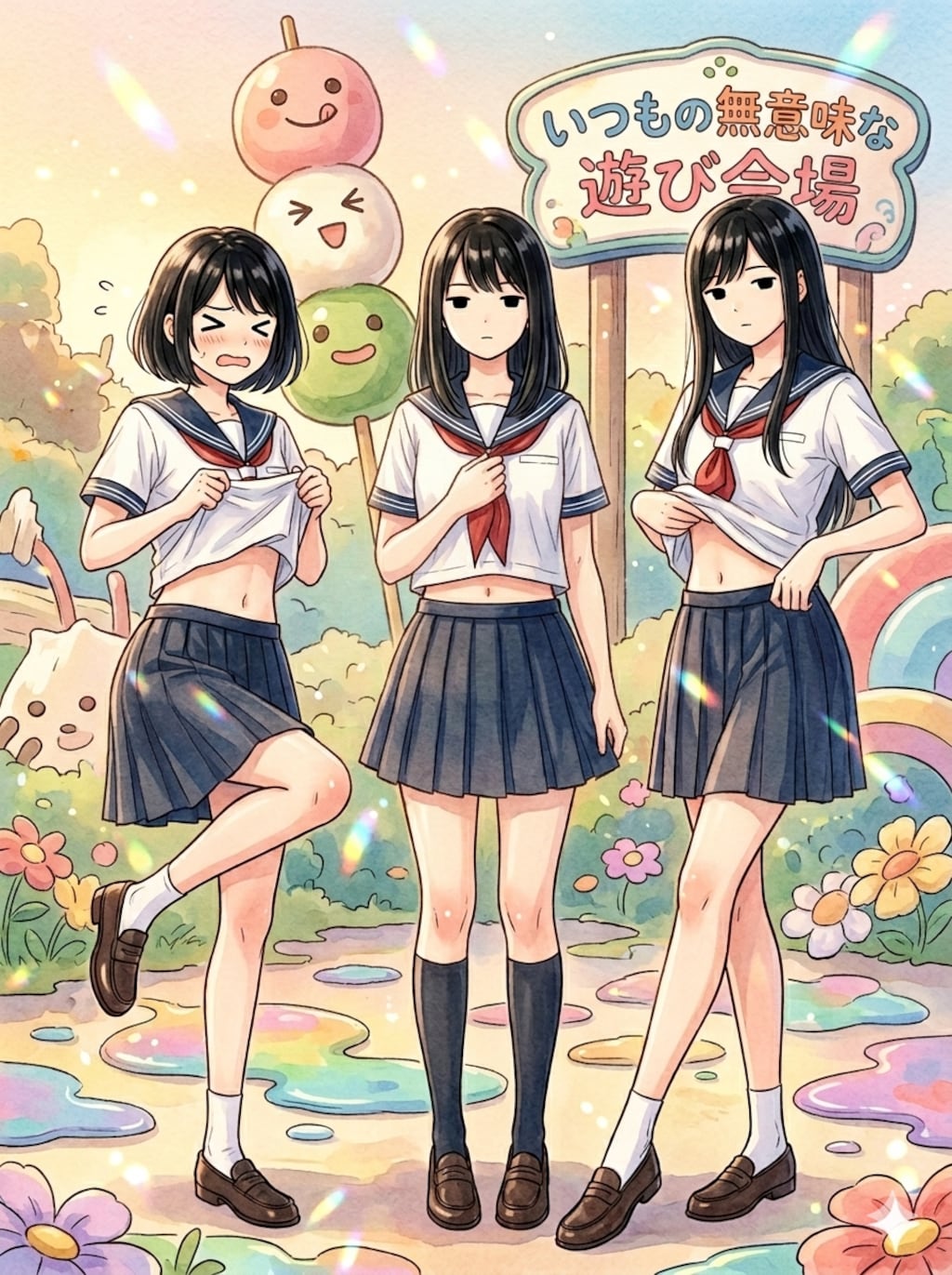 美脚とおへそ