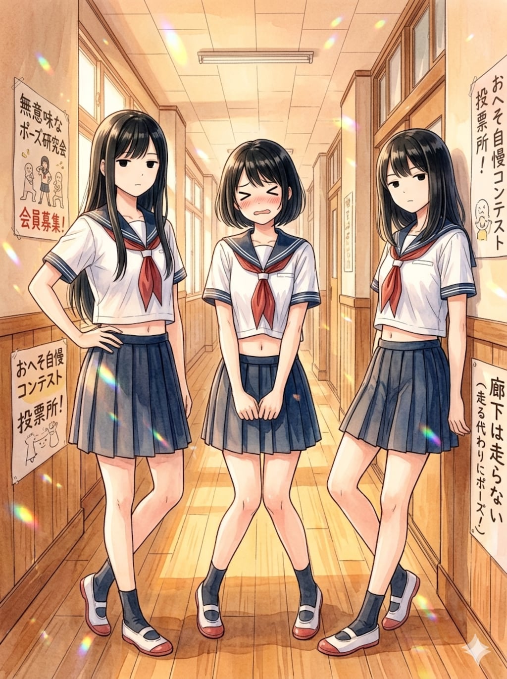 美脚とおへそ