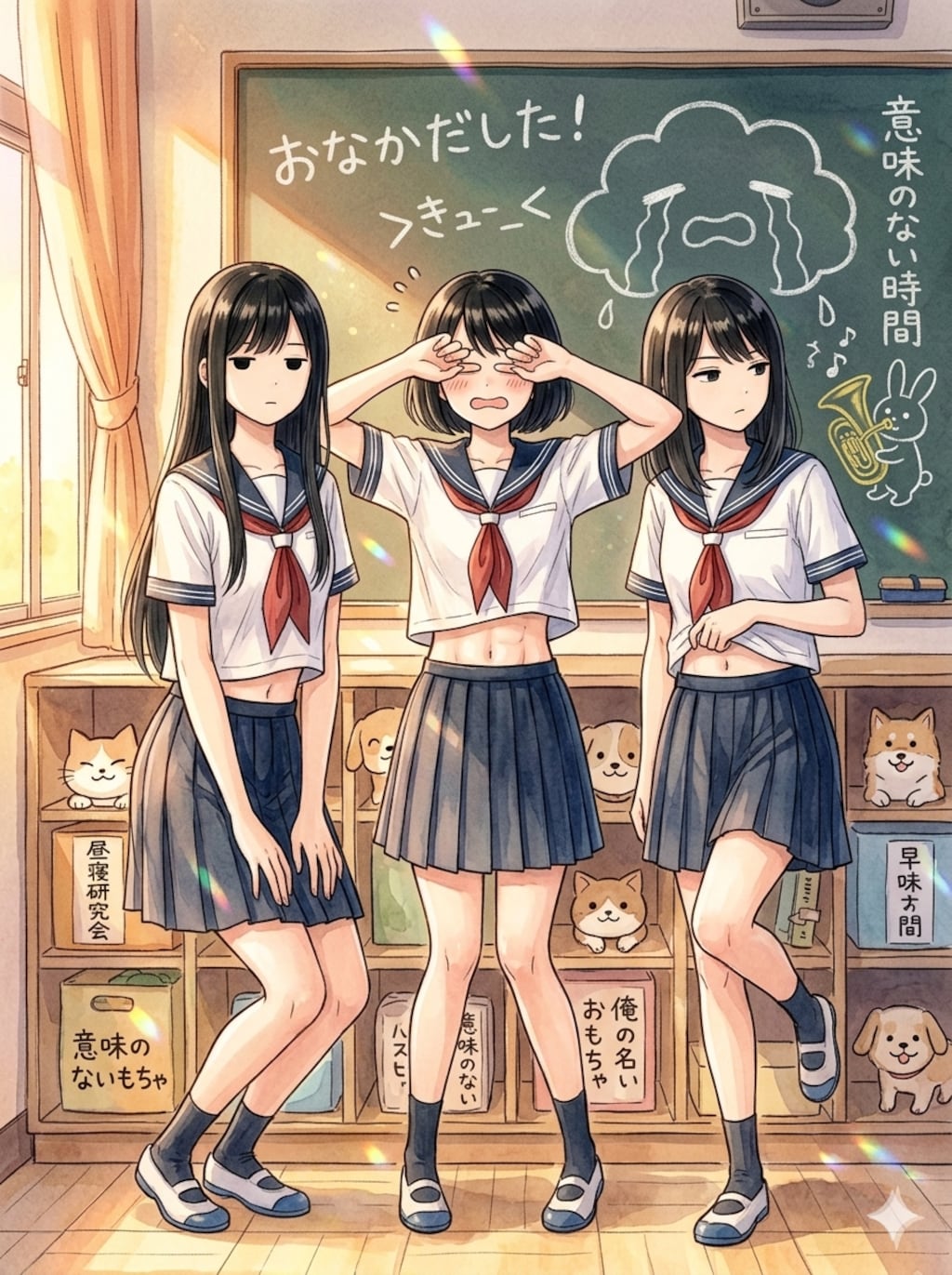 美脚とおへそ