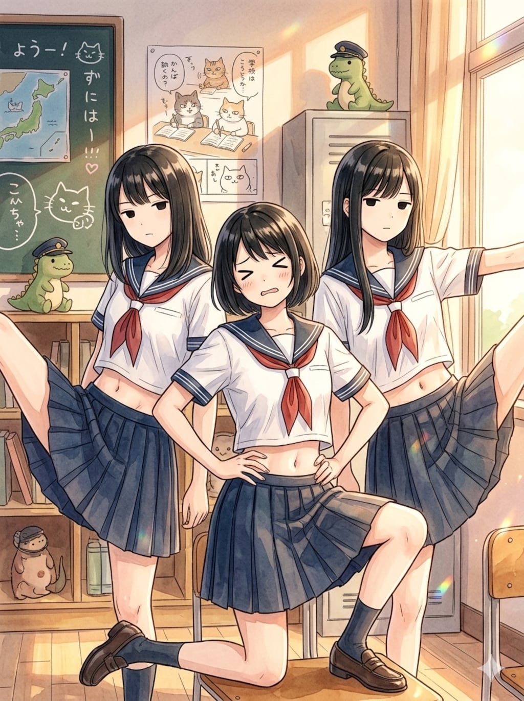 美脚とおへそ
