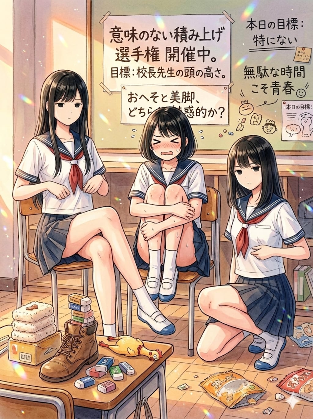 美脚とおへそ