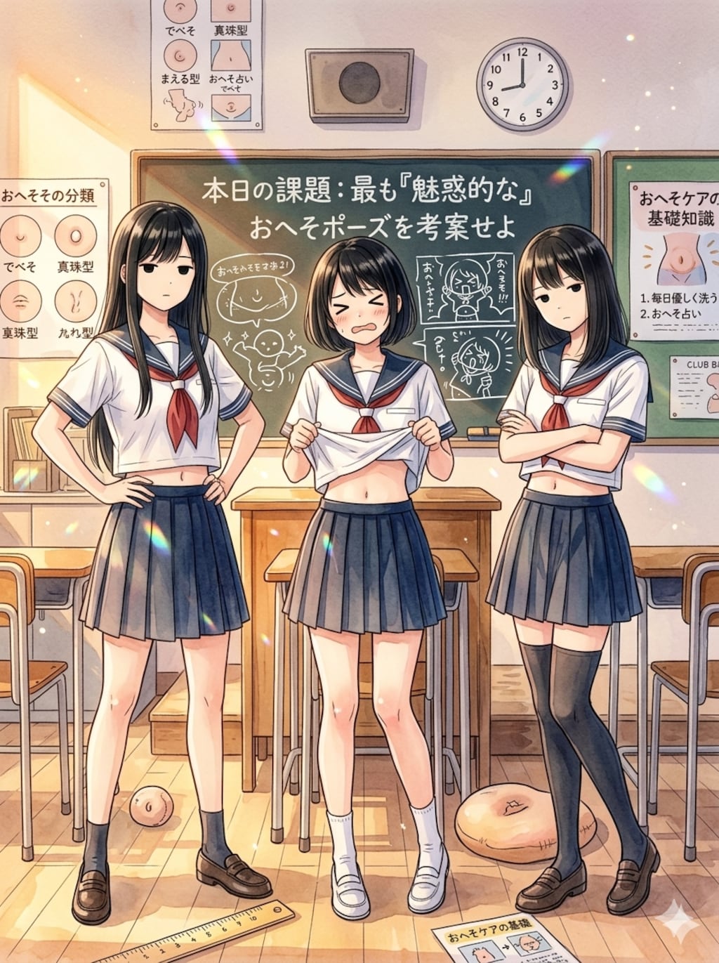 美脚とおへそ