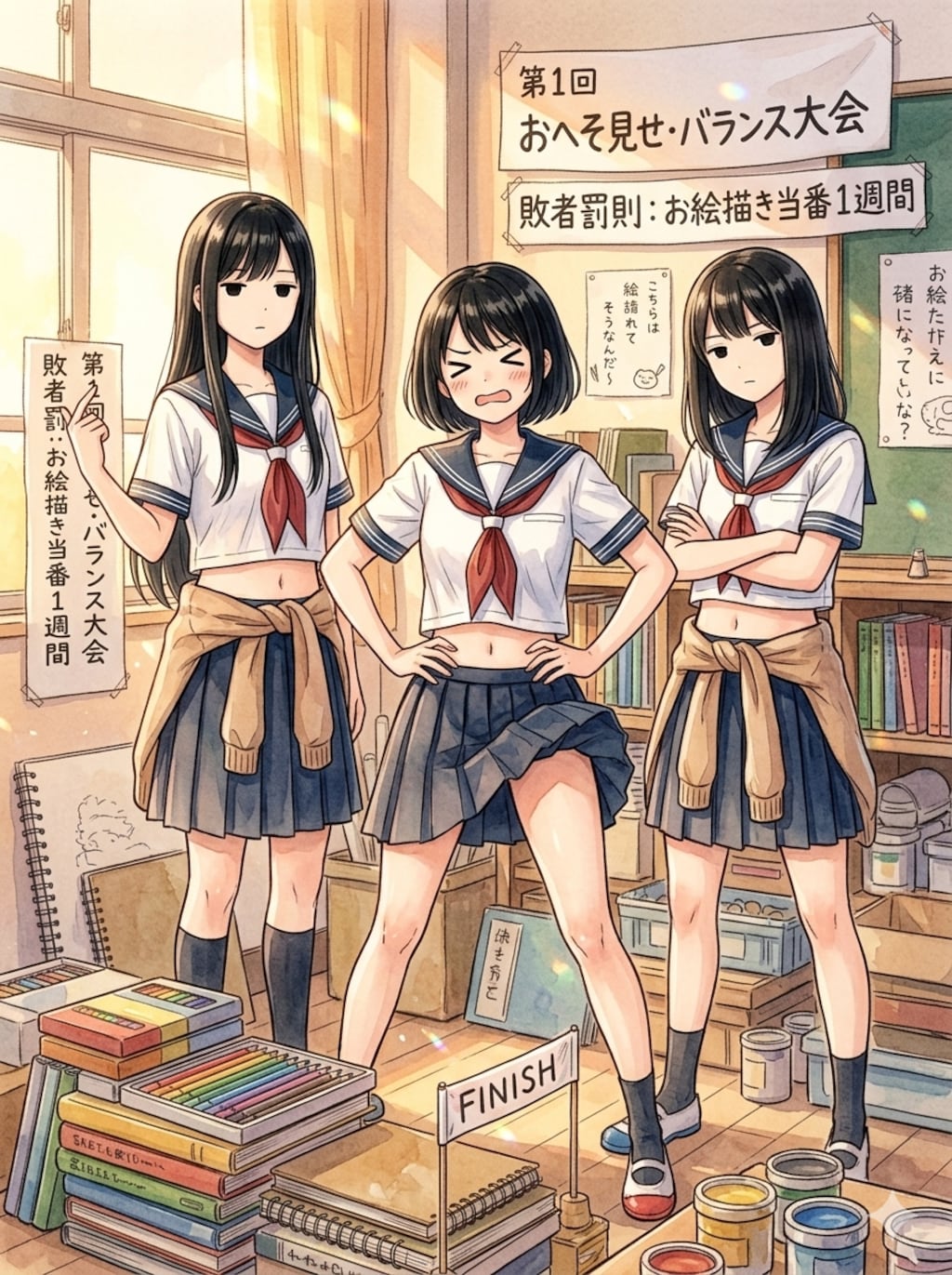 美脚とおへそ