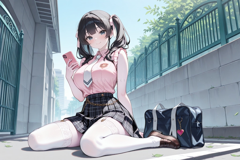 月宮れいの服装をスリーブレス制服に寄せてみた