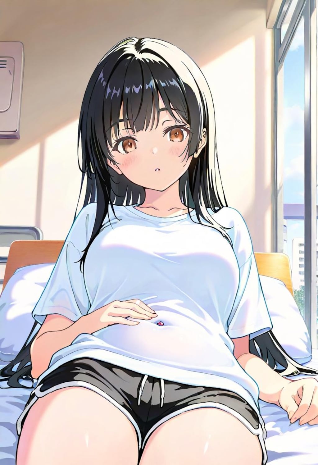 黒髪娘リラックス