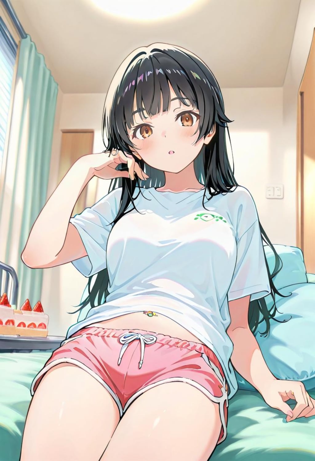 黒髪娘リラックス