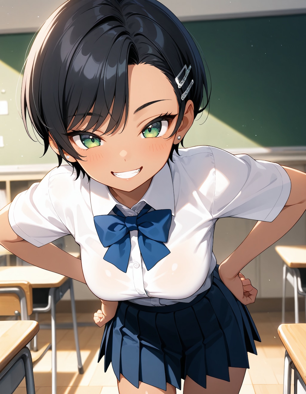 褐色ショートキャラ