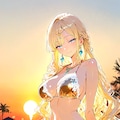 金髪美女水着オフショット 3枚目