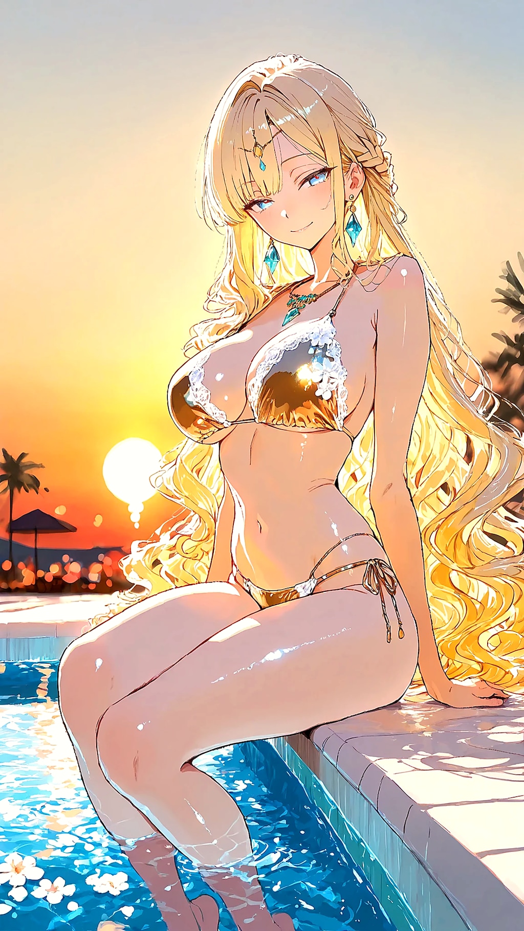 金髪美女水着オフショット