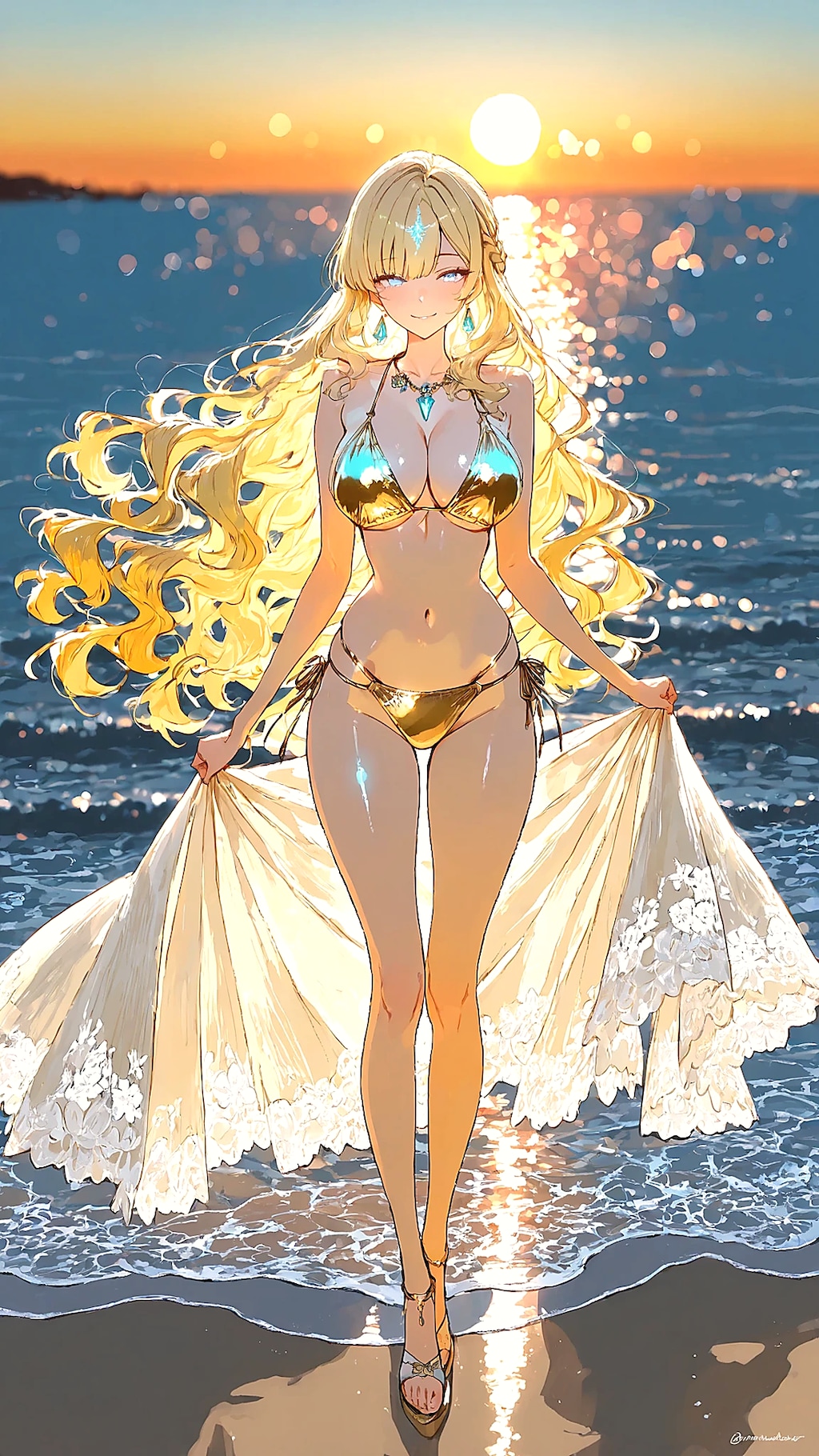 金髪美女水着オフショット