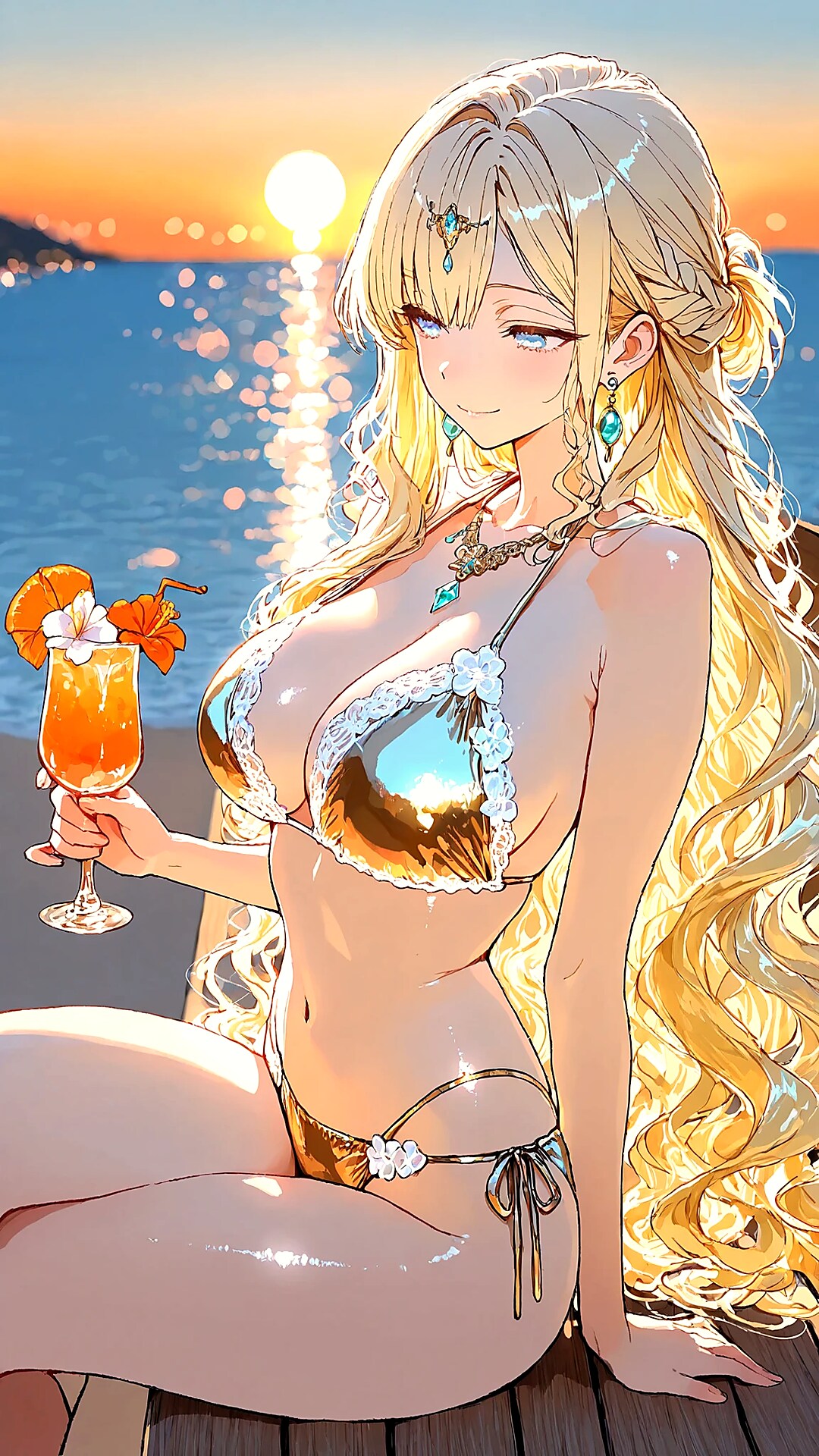 金髪美女水着オフショット