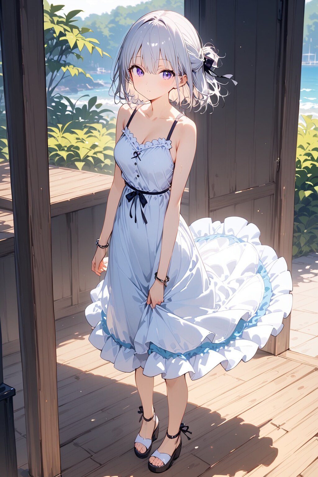 (914HQ)銀髪ちゃんサンドレス