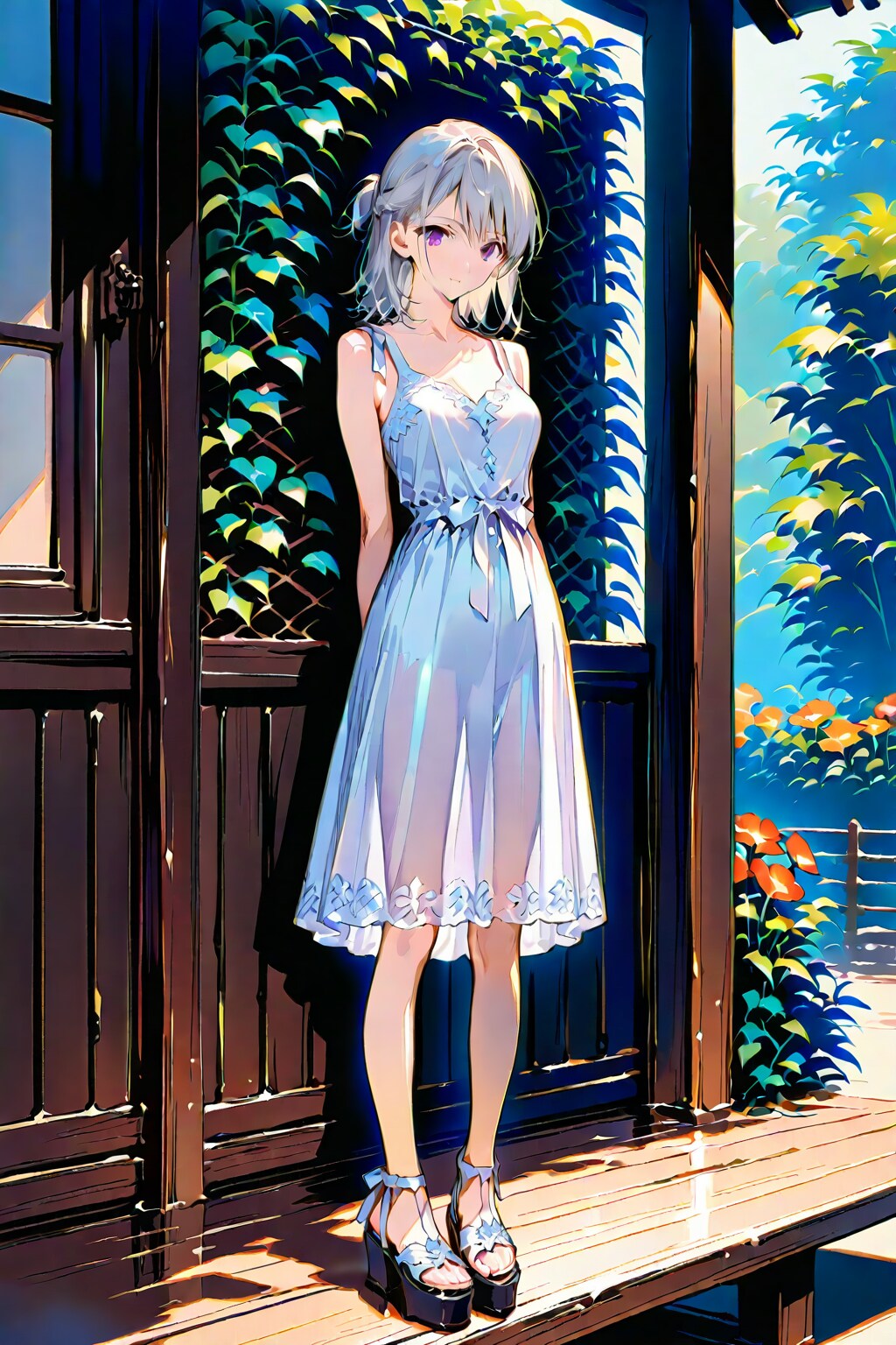 (914HQ)銀髪ちゃんサンドレス