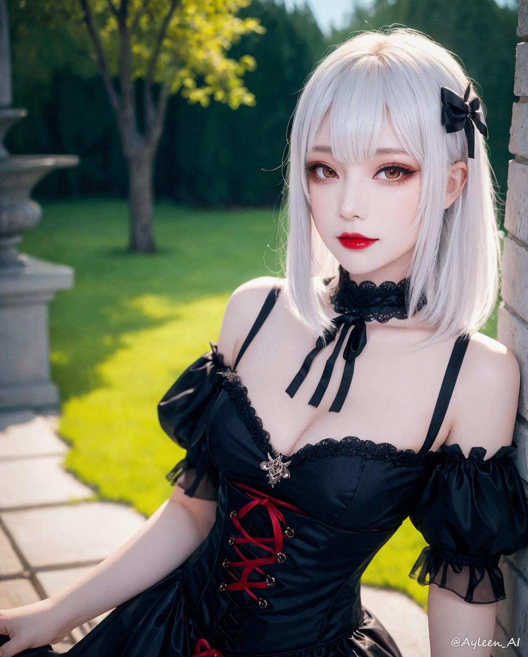 シンプルな黒ドレス