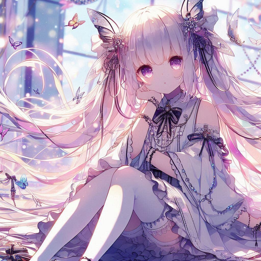 白髪の可愛い女の子【244】