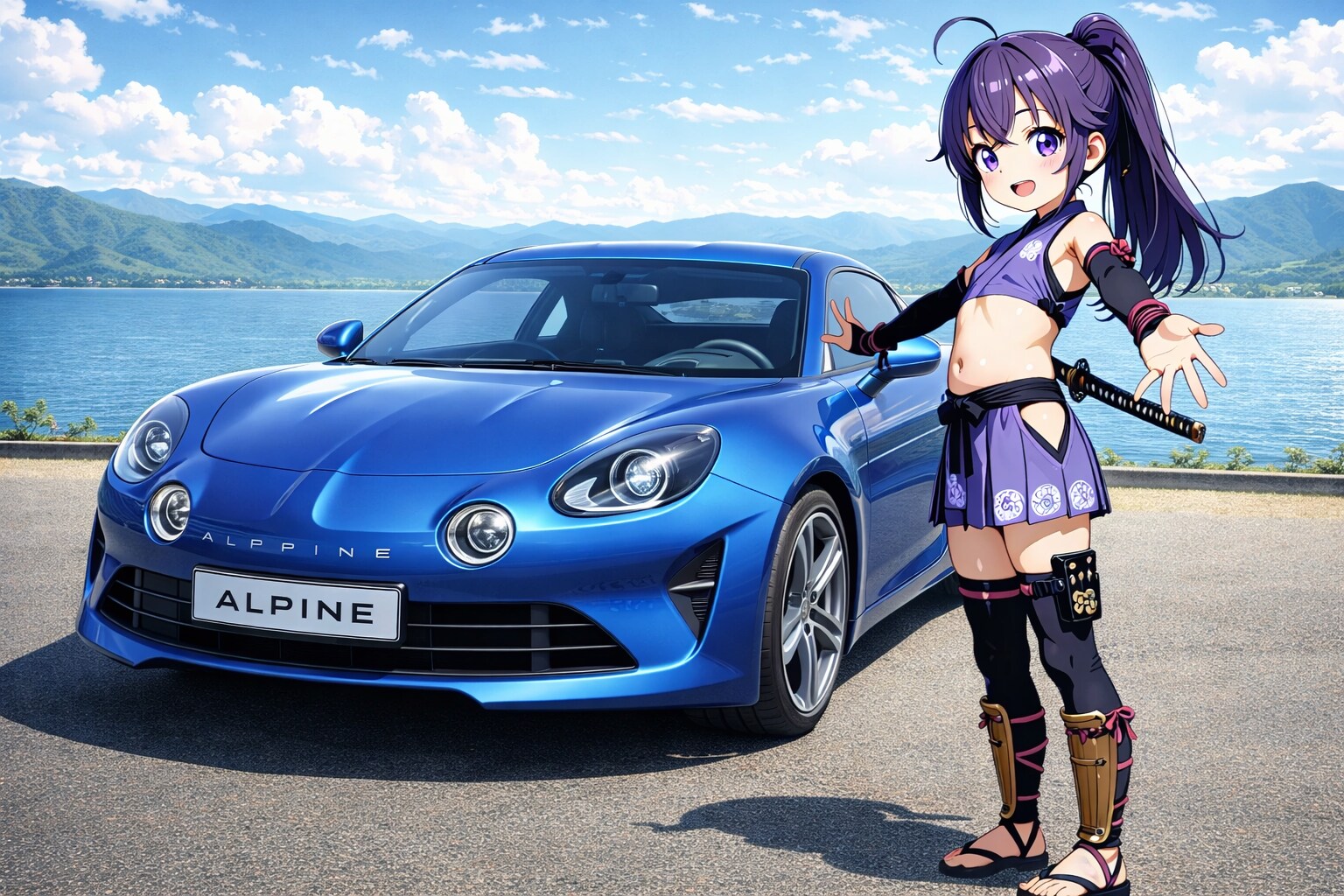 湖とアルピーヌ