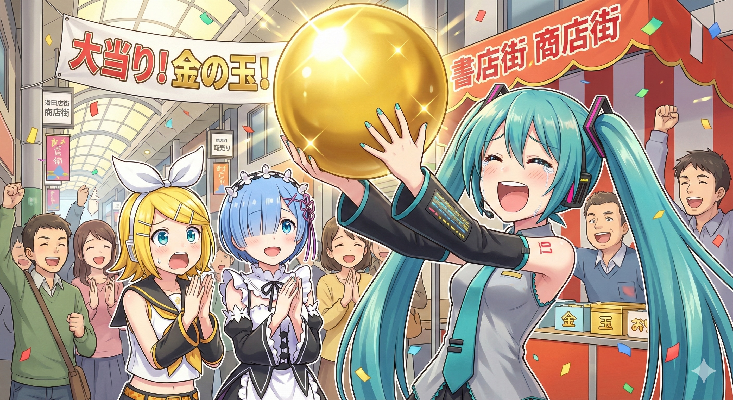 福引きで見事ミクさん金の玉... | の人気AIイラスト・グラビア