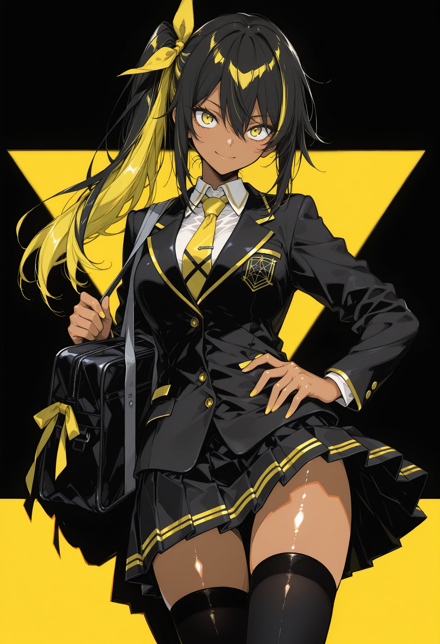 黒と黄JK | の人気AIイラスト・グラビア