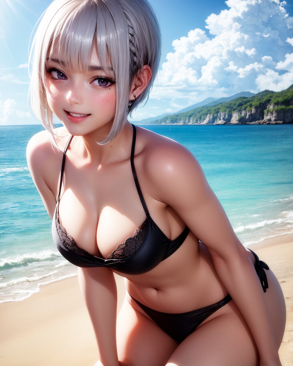 ボーイッシュな彼女と海へ