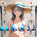 麦わら花柄ビキニ 11枚目