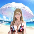 麦わら花柄ビキニ 9枚目