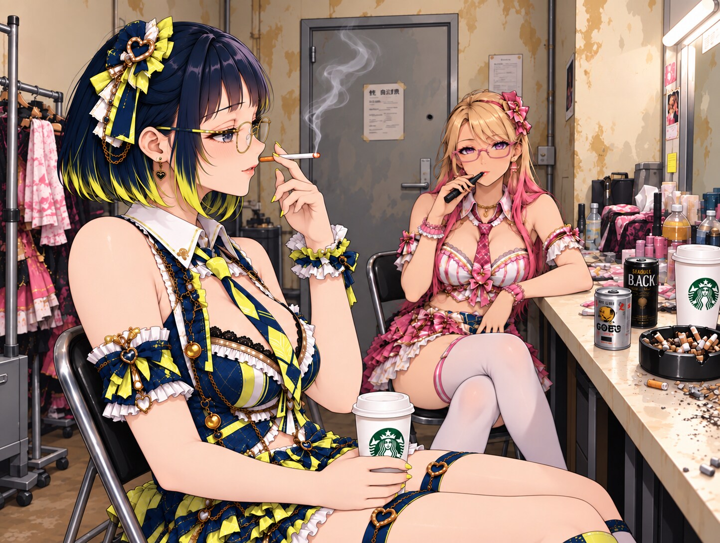 控室アイドルさん　休憩中 | の人気AIイラスト・グラビア