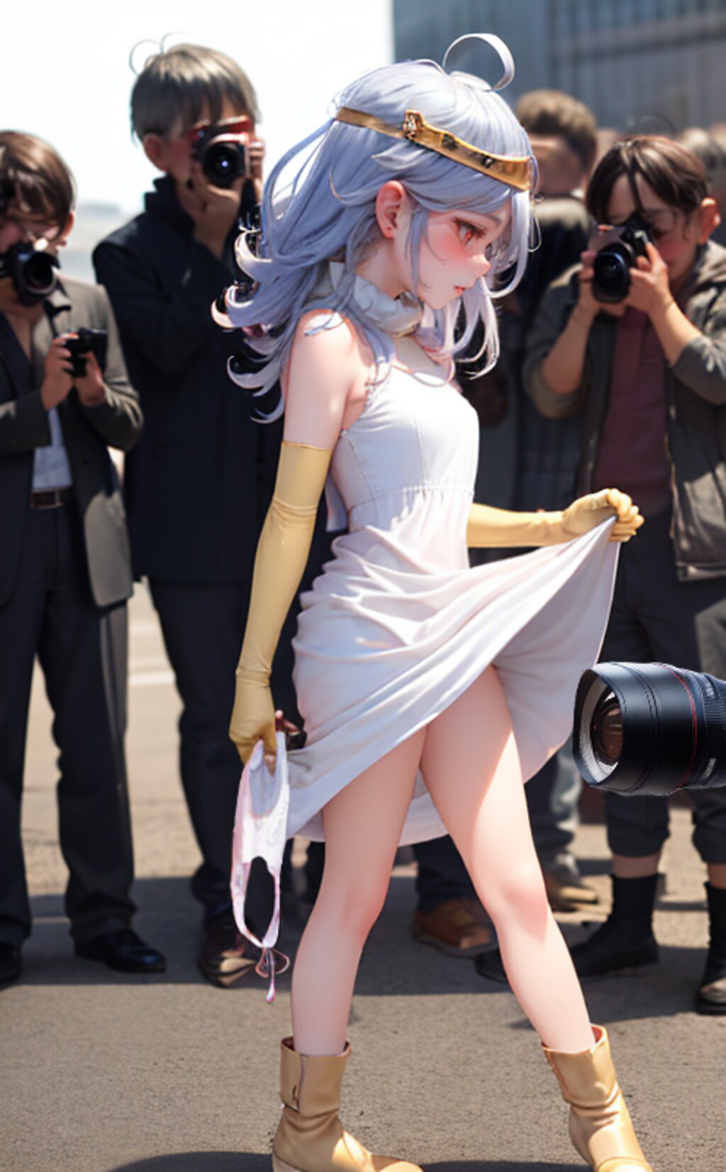 カメラを向けられたので自分から・・・