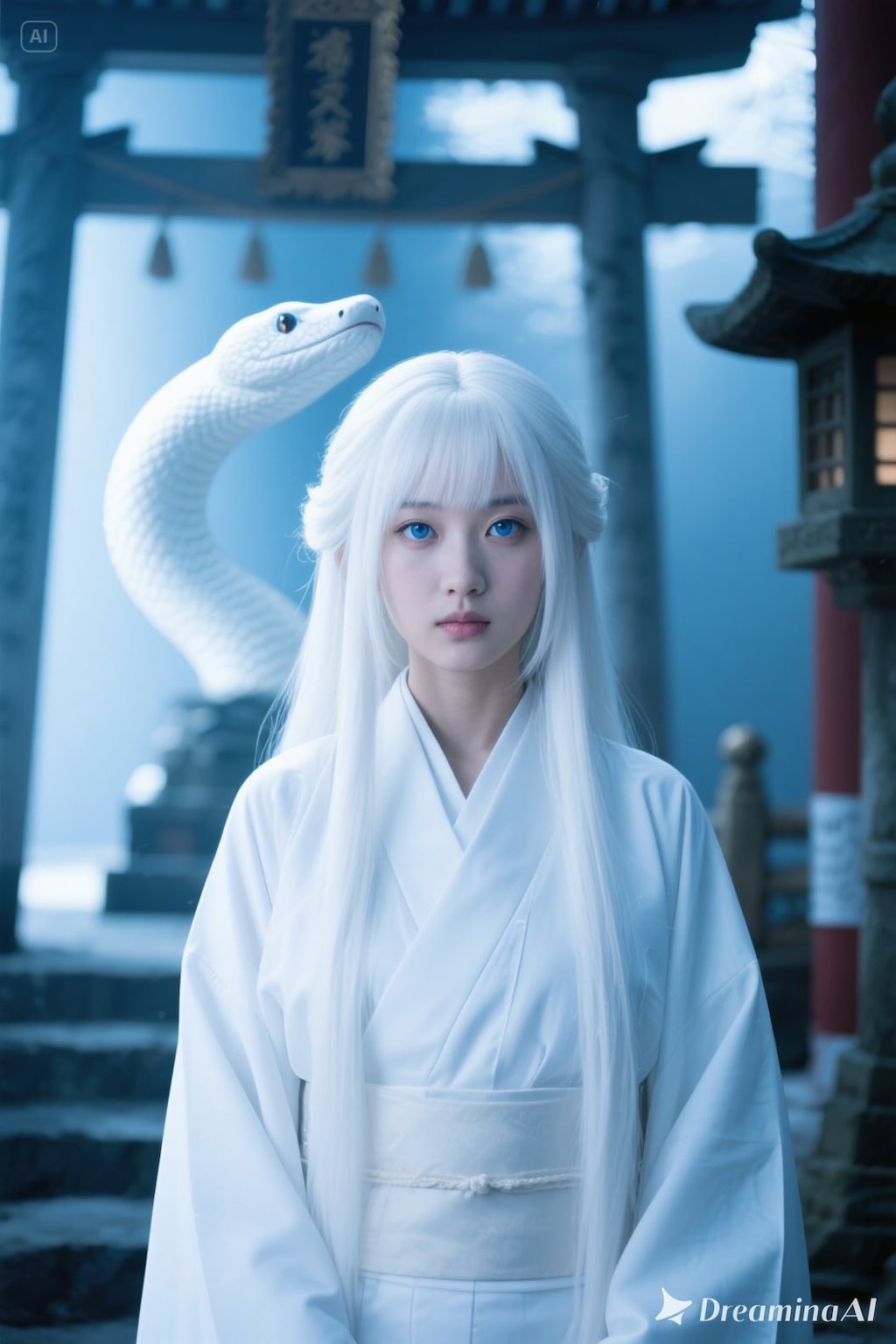 【実写風？】白ヘビの御神体