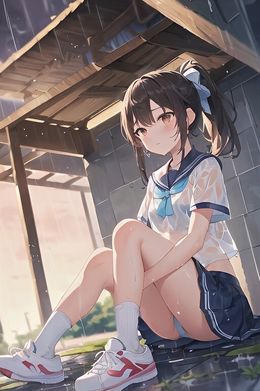 濡れ透け（座り）