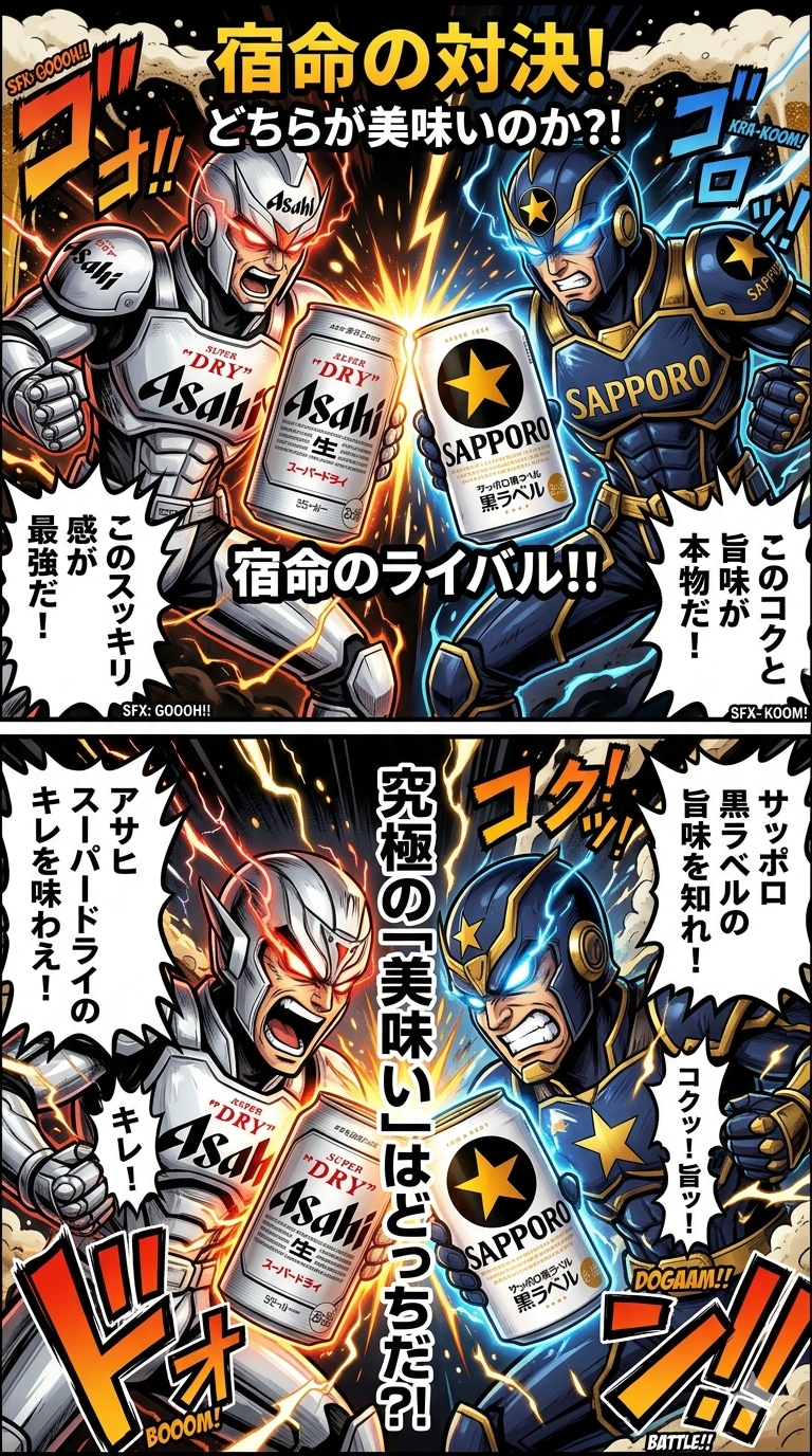 『仕事終わりの一杯。さりとて、　　　　　　　　　　　　　　　　　　　　　　　《両雄並び立たず》』