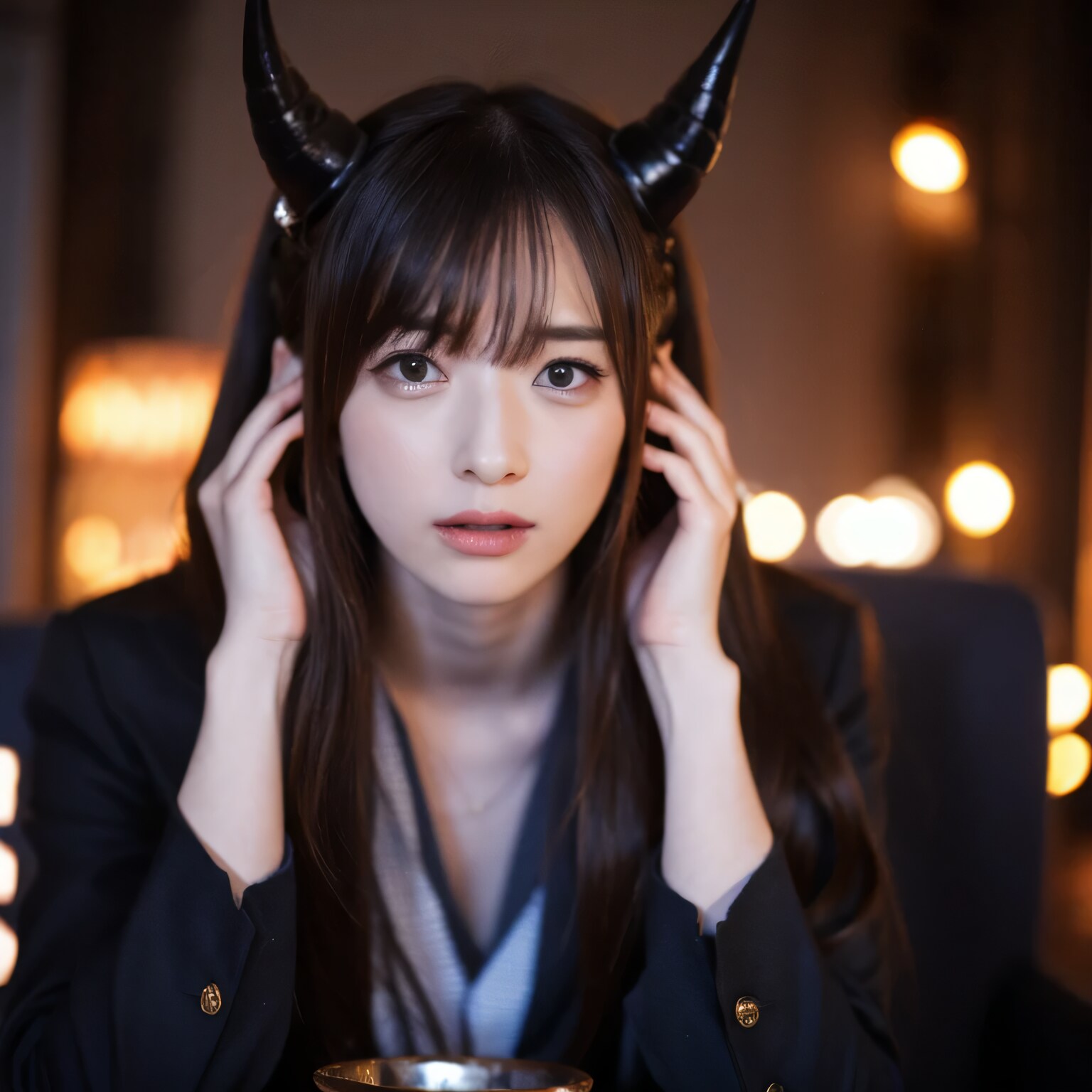 黒髪ロングの悪魔召喚２ | の人気AIイラスト・グラビア