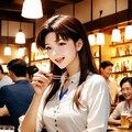 GWの居酒屋で、隣り合った女の子と。(*^｡^*) 2枚目