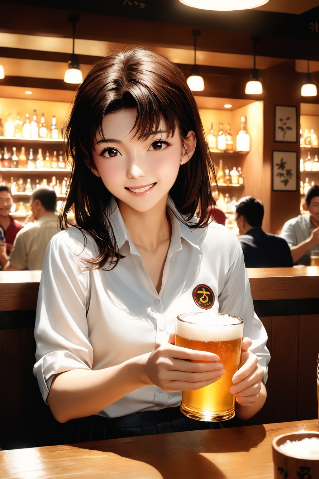 GWの居酒屋で、隣り合った女の子と。(*^｡^*)