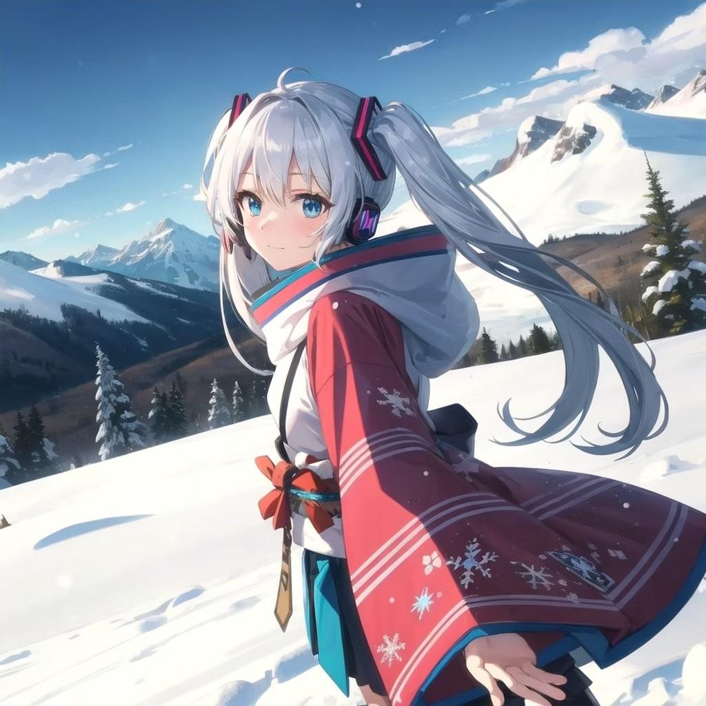 雪の散歩道
