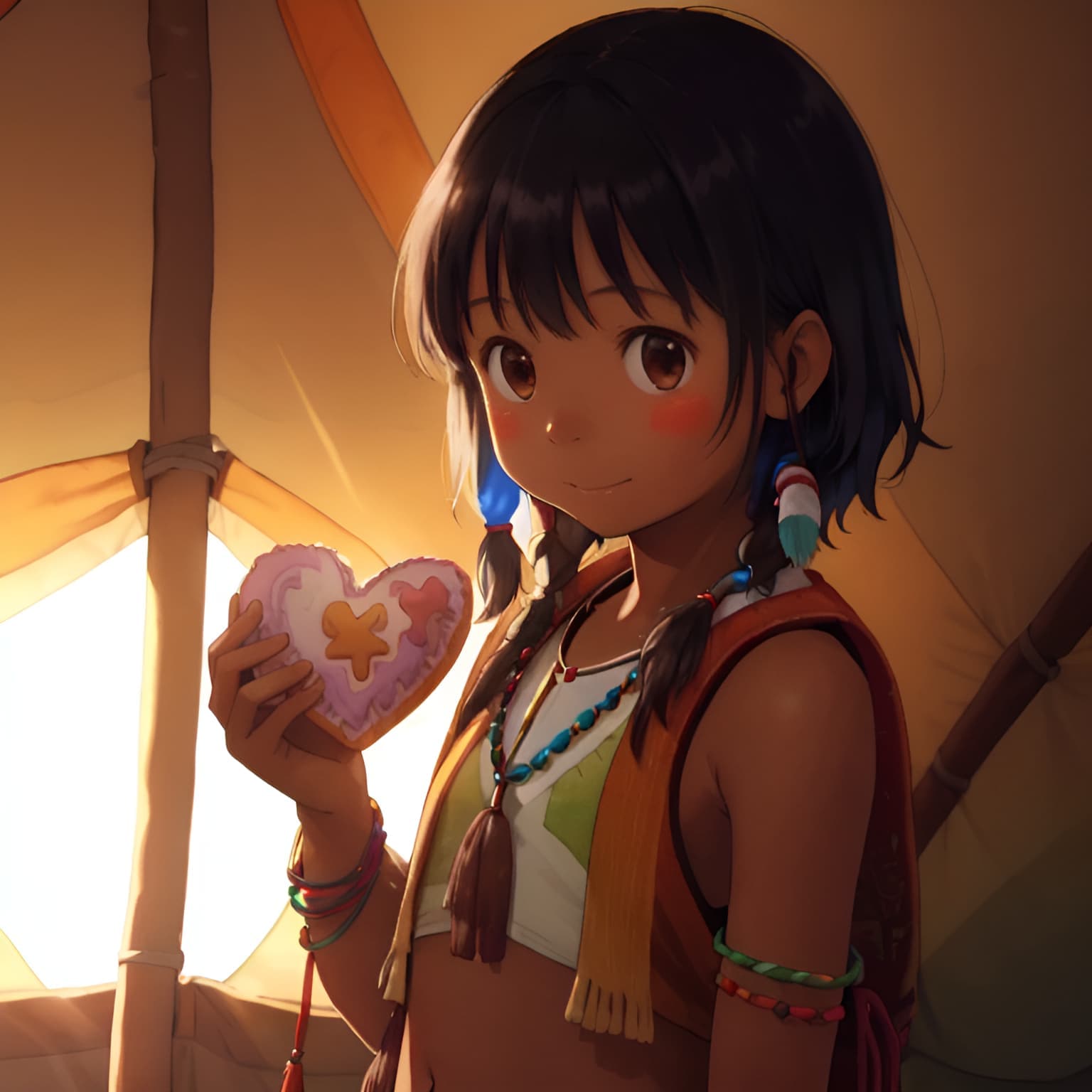 ハートのお菓子が焼けたよ