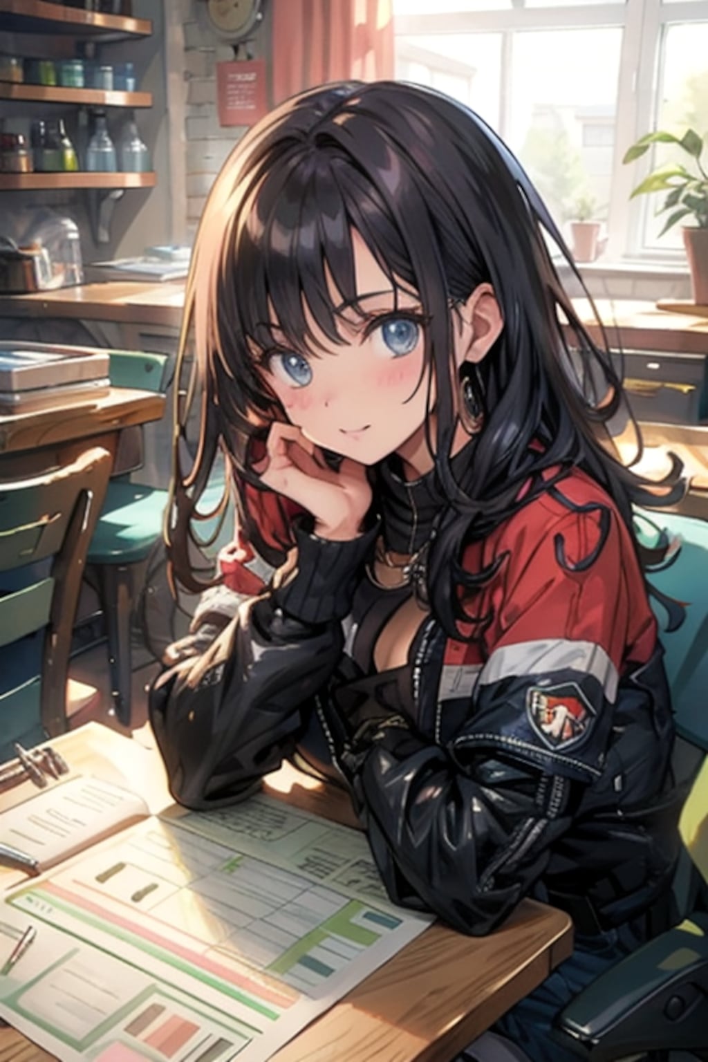 攻略本見る少女