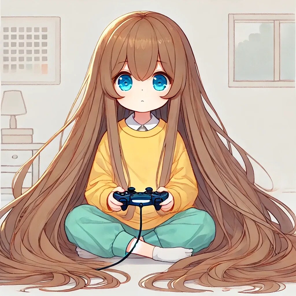 クソゲーに挑んでいる小さな女の子