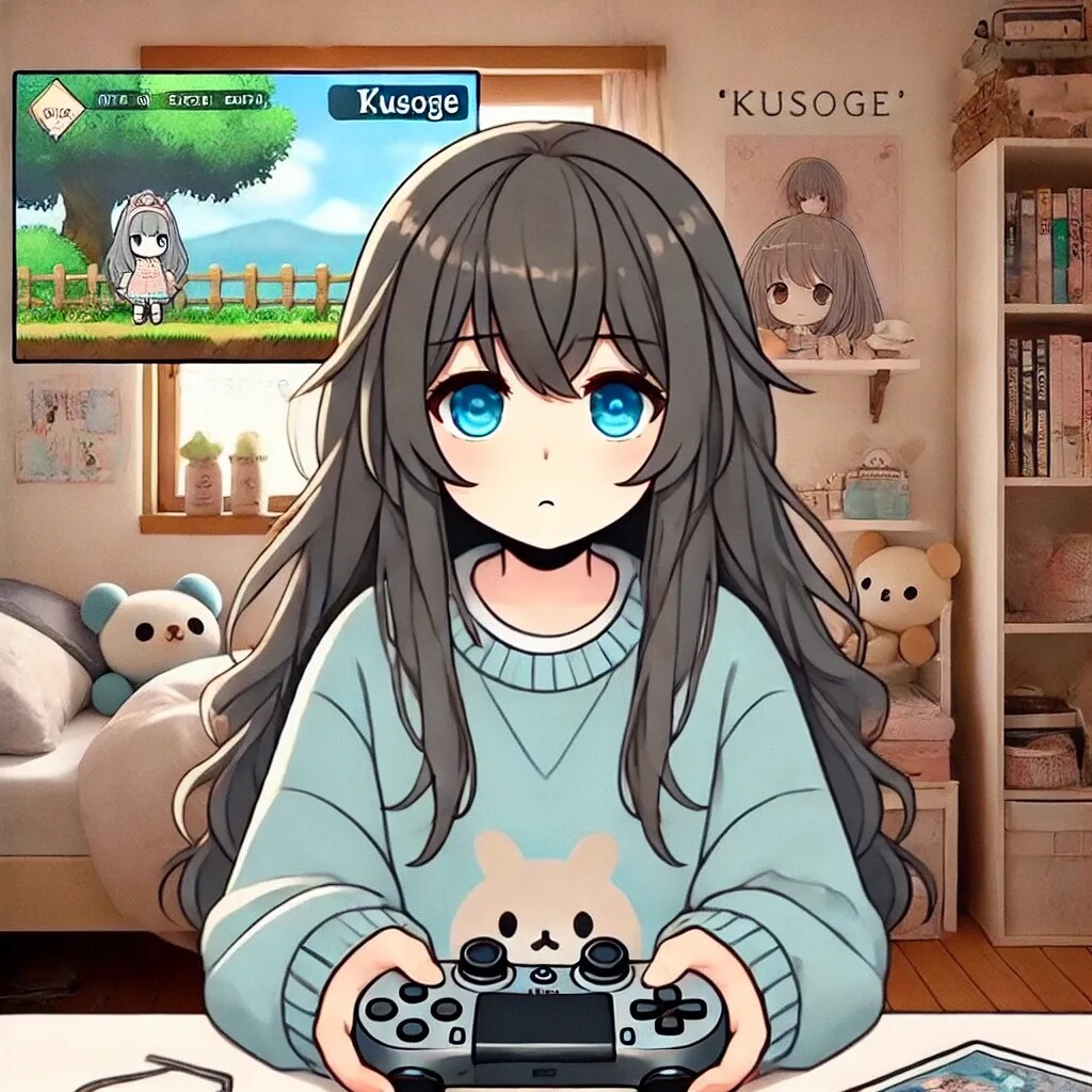 クソゲーに挑んでいる小さな女の子