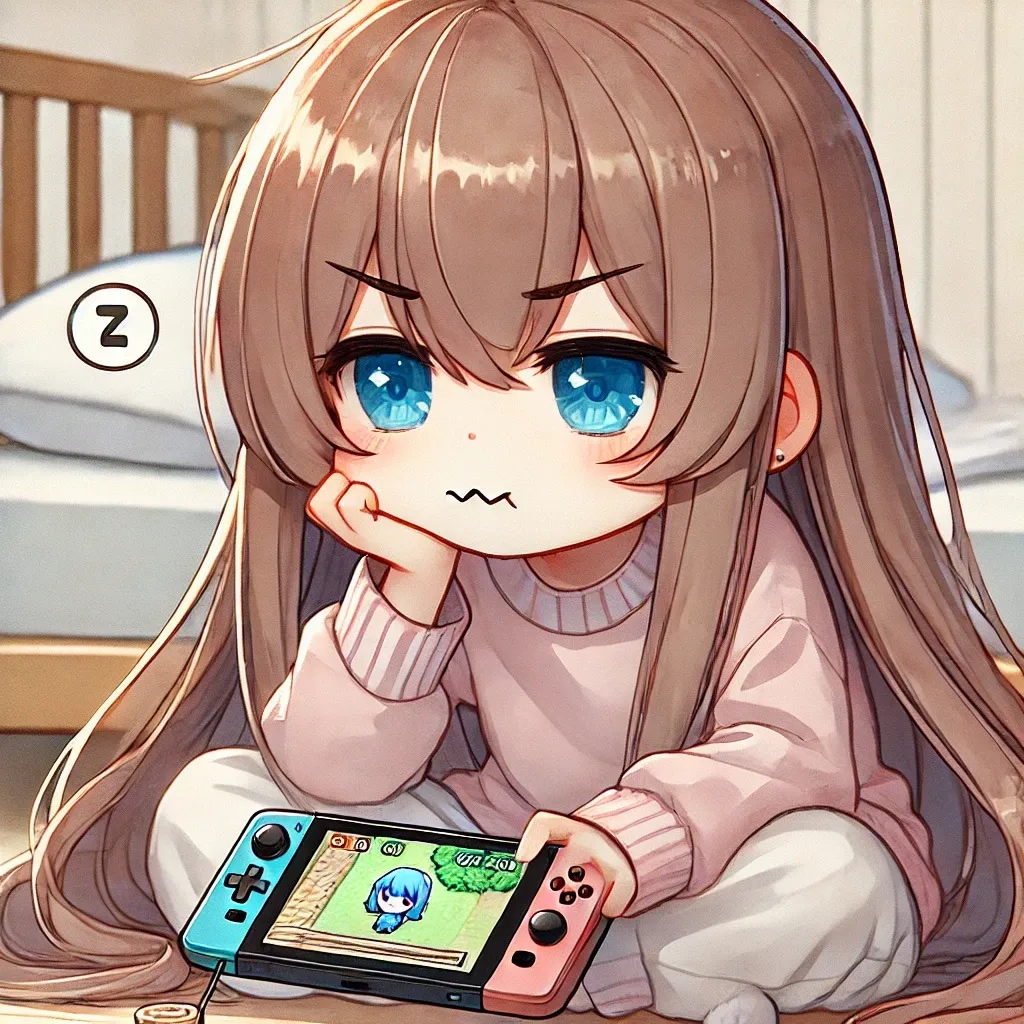 クソゲーに挑んでいる小さな女の子