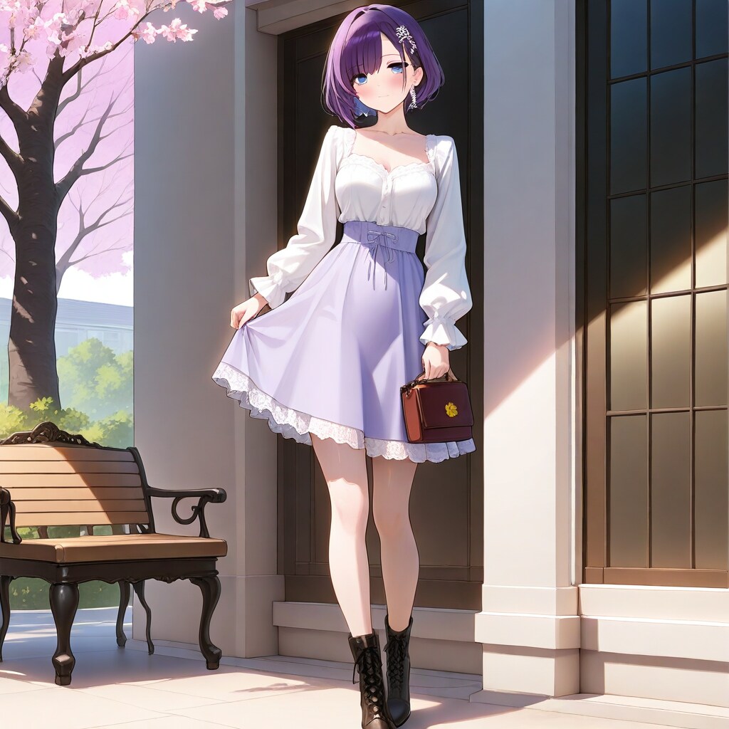 お花見デートの待ち合わせ