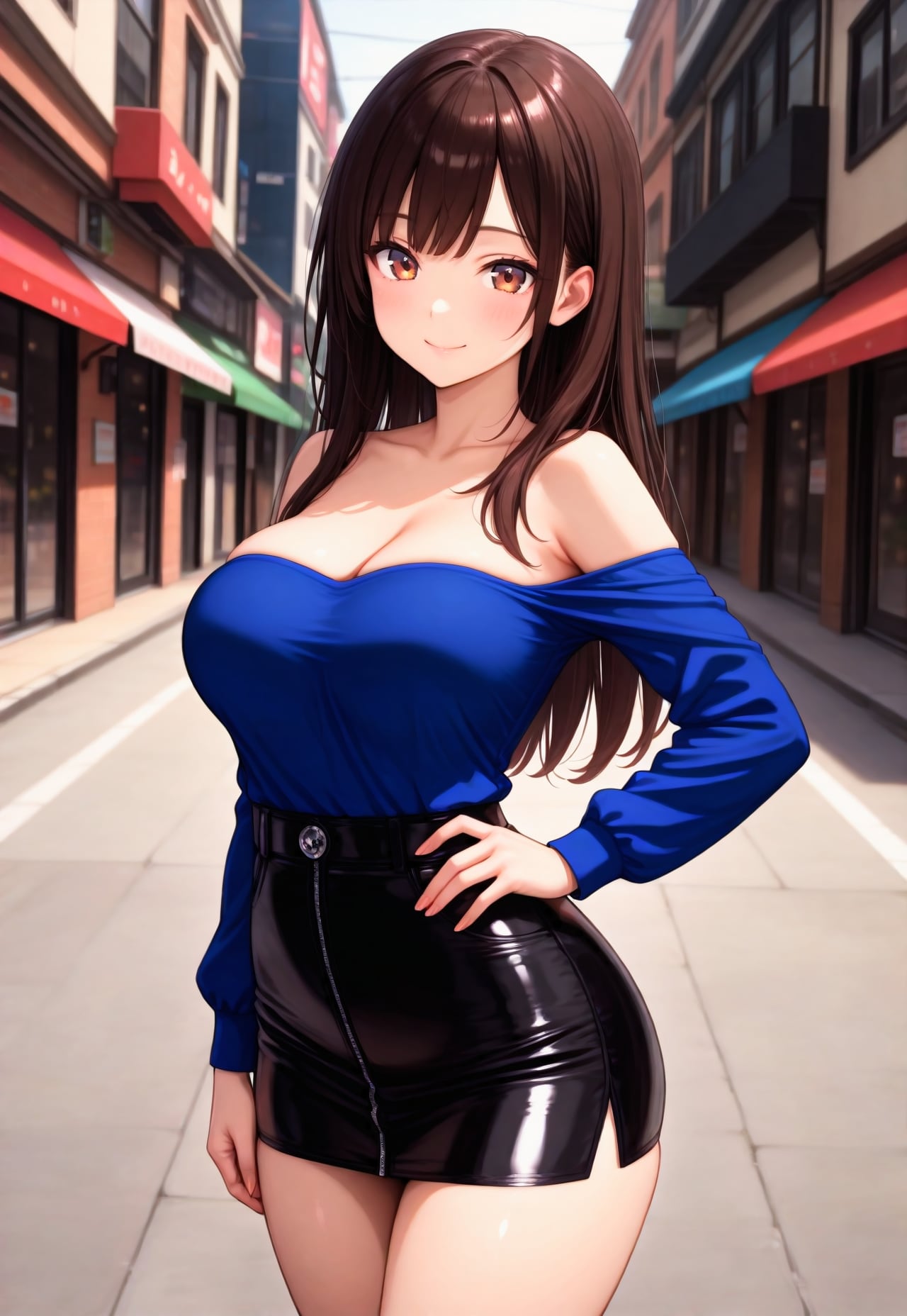 676（青いオフショル）