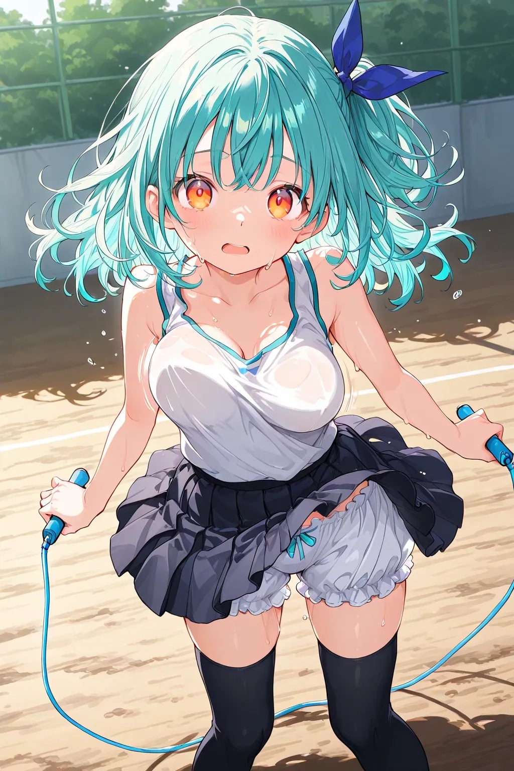 揺れるのが好き👀？うちの子早川宵のなわとび
