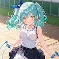 揺れるのが好き👀？うちの子早川宵のなわとび 6枚目