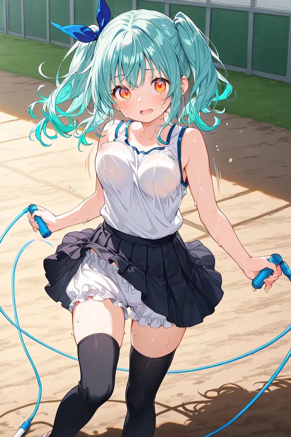 揺れるのが好き👀？うちの子早川宵のなわとび