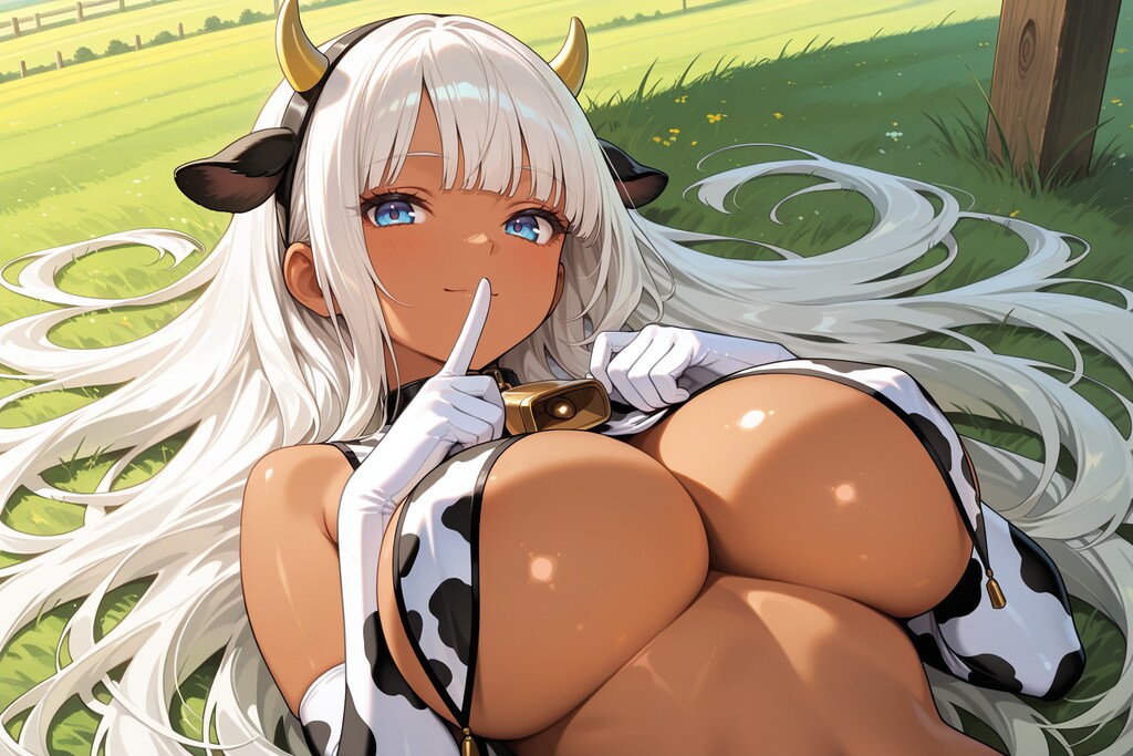 新鮮なミルク、飲みたい？ ふふっ……私の『ミルク』も、乳暖簾の下ですぐ飲めるよ♡