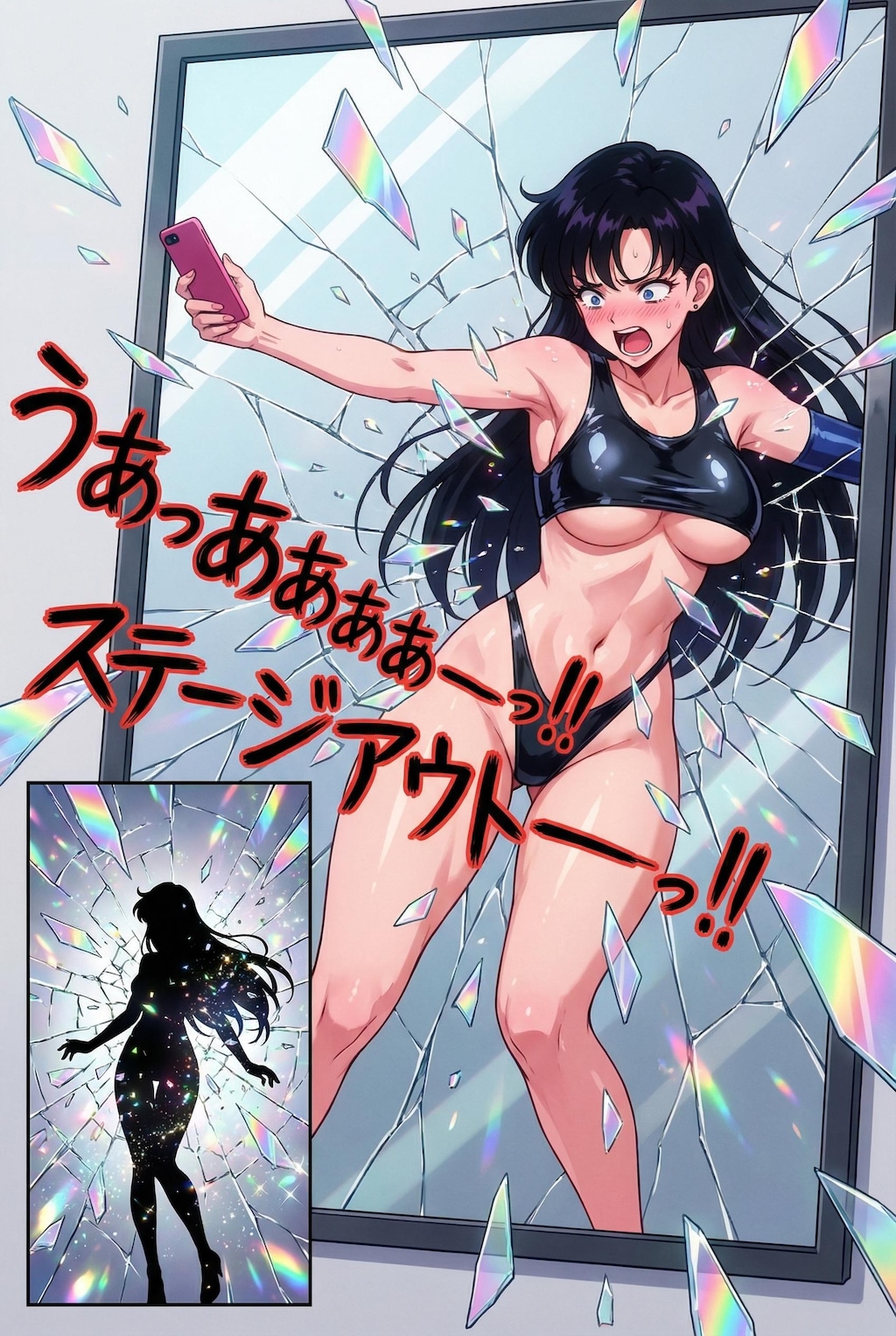 創作女怪人ちゃんを好きな肌色で「やられ」させることが出来る私的幸福😊♪・・(肌色は、普通、青系、褐色系でやられシチュエーションは2パターン用意しました♪)