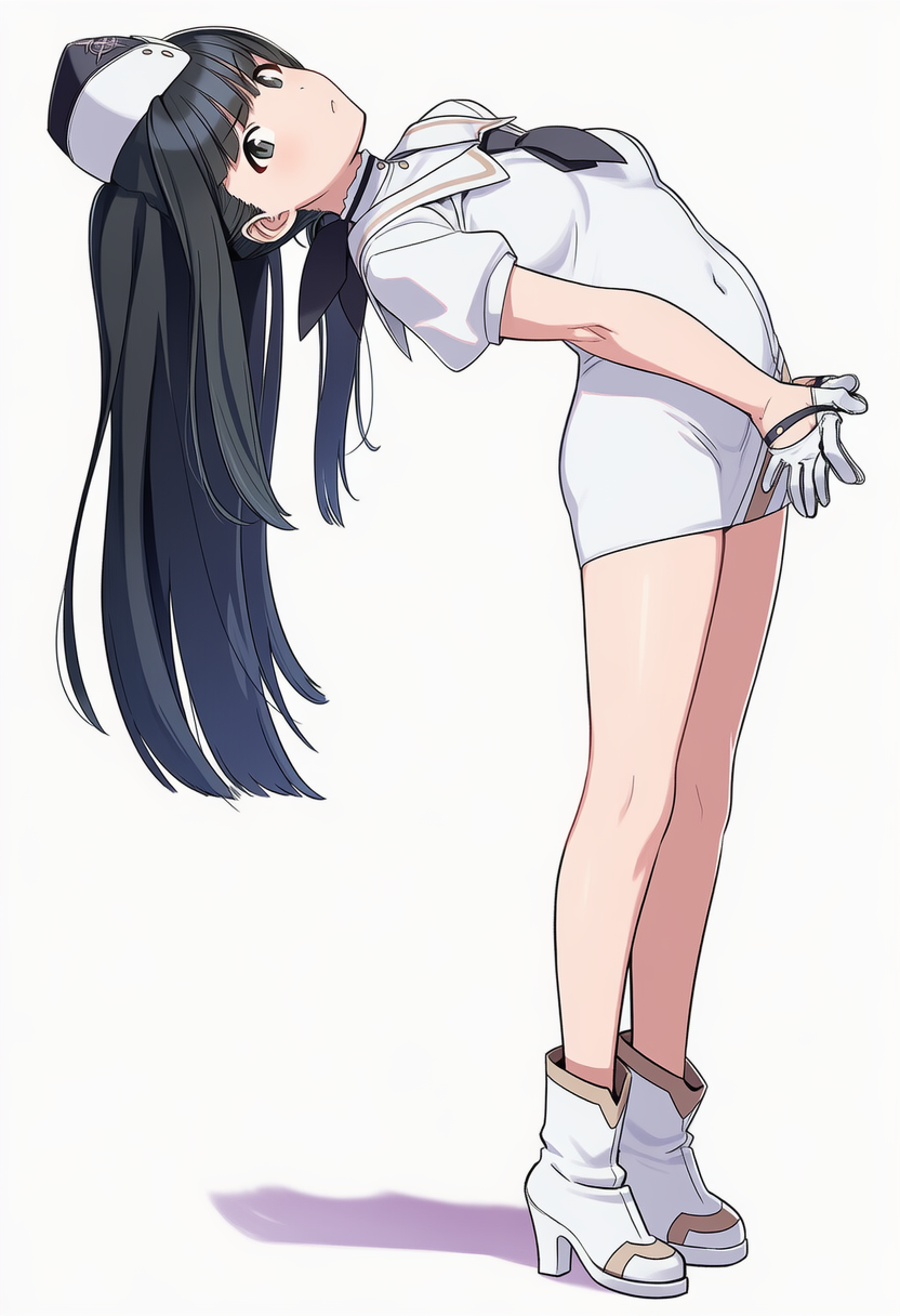 ブルアカ　オペレーター服　後ろ反り51