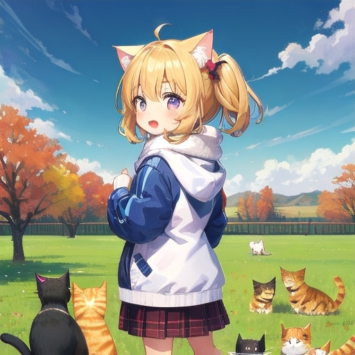 猫公園にて | の人気AIイラスト・グラビア