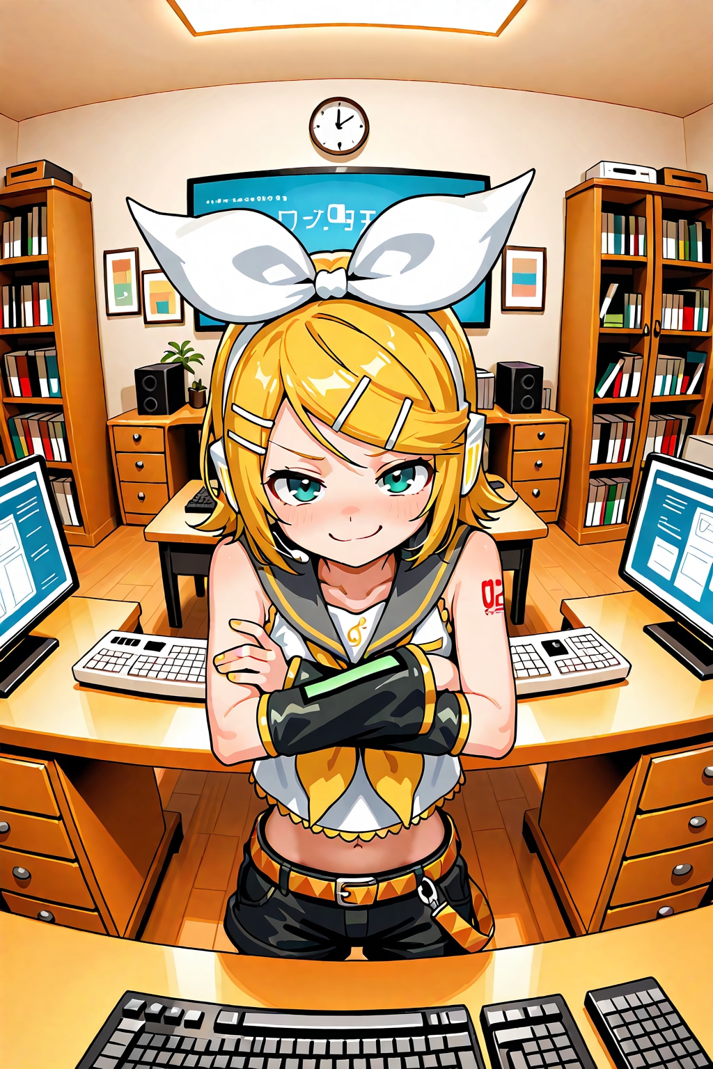 鏡音リン７２ | の人気AIイラスト・グラビア
